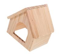 Abaodam Natural Wooden Hamster House Small Pet Hideout for Guinea Pigs and Hamsters Cute Cozy Hut for Hiding Playing and Resting Safe Small Animal Shelter with Charming Design