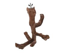 Abaodam Natural Wooden Parrot Perch Stand Bite Resistant Bird Grinding Claw Rod for Cage Attachment Stable Platform for Budgies Cockatiels Parakeets and Conures Premium Vine Tree Branch