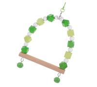 Abaodam Natural Wooden Parrot Perch Swing for Birdcage Durable Cockatiel Parakeet Exercise Stand Hanging Bird for Balance Coordination for Birds