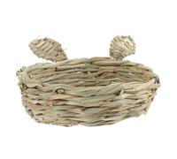 Abaodam Natural Woven Small Animal Nest for Hamsters and Guinea Pigs Edible Chewing Cozy Bedding Mat for Ferrets Chinchillas Hedgehogs and Small Pets