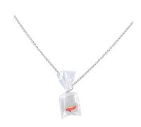 Abaodam Neck Pendant Resin Clavicle Pendant Orange Fish Water Bag Design Creative Tropical Fish Necklace Made of Resin Gift for Friends Visual Enjoyment Jewelry