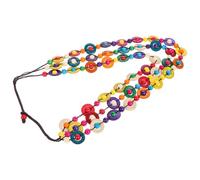 Abaodam Necklace Coconut Shell Beaded Choker Colorful Wooden Bead Boho Handmade Versatile Pairing Jewelry with Unique Craftsmanship for Vacation and Beach