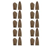 Abaodam Needle Felting Finger Protectors Breathable 10 Pairs Made of Brown Leather Finger Cots Practical Sewing Random Color for DIY Wool Felting and Knitting for Most People