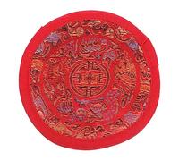 Abaodam Nepal Handmade Red Cloth Buddha Sound Bowl Cushion 14cm Singing Bowl Pad Buddhist Ritual Instrument Accessory for Meditation and Yoga