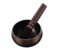 Abaodam Nepalese Singing Bowl Sound Bowl for Yoga Meditation with Wooden Rod Calming Effects Creates Deep Tones Desktop Decorations