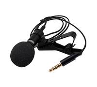 Abaodam Noise Reduction Lavalier Microphone with Condenser Plug Portable Clip Mic for Live Broadcast Vlog Game Voice Recording and Responsive Audio
