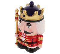 Abaodam Nutcracker Shaped Piggy Bank Cute Resin Coin Container Decorative Desktop Saving Jar for Boys Nursery Decor Educational Money Box Encouraging Financial Responsibility
