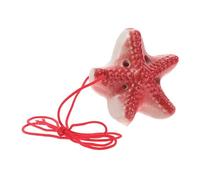 Abaodam Ocean Star Ceramic Ocarina in C Key Beginner-friendly Musical Flute with Authentic Resonant Sound Bright Shape for Beach Parties School Music Lessons and Family Fun