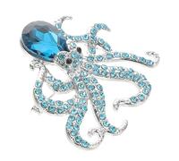 Abaodam Octopus Rhinestone Brooch Pin Marine Animal Lapel Pin Clothing Jewelry Accessory for Women Party Date and Everyday Wear