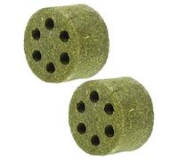 Abaodam Organic Timothy Hay Chew Toys 2pcs Small Natural Bunny Chewing Playthings for Rabbits Hamsters Guinea Pigs Comforting Teething Snack Toys for Small Animals