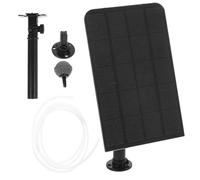 Abaodam Outdoor Fishing Air Pump Solar Pond Pump Solar Powered with Excellent Oxygenation Easy Installation Silicon Crystal 5.89x3.73x3.73in for Outdoor Fish Farming