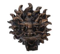 Abaodam Outdoor Villa Water Fountain Outlet Resin Garden Wall Feature with Golden Dragon Design Weatherproof Wall Mounted Water Spout for Landscape Decoration