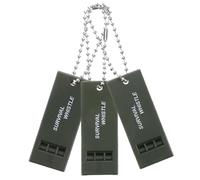 Abaodam Pack of 3 Earthquake Rescue Whistle, Camp Whistle, Safety Survival Whistle, Emergency Whistle, Loud Survival Whistle, Abs Olive Green