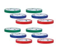 Abaodam Packaging Bag Sealing Tapes 12Mm 12 Rolls Assorted Colors Strong Pet for Food Storage and Market Bag Sealers