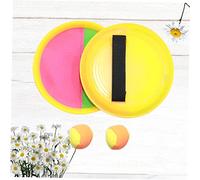 Abaodam Paddle Ball Catch Set for Parents Includes Yellow Sticky Catch Boards and Soft Balls in Random Colors for Outdoor Garden Fun Random Color