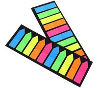 Abaodam Page Markers Sticky Tabs Set, Writable Pet Neon Index Flags with 20 Pieces (10 Fluorescent Arrow 10 Pastel Colors) for Book Annotation, Home and School Supplies in UK