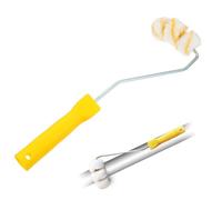 Abaodam Paint Roller Brush No Shed Hair Appearance Great Coverage with 3 Wheels Made of Polyester, for Pipe Firefighting Suitable for Curved and Plaster