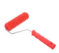 Abaodam Paint Roller Red Wall Patterned Texture Paint Roller for Wall Decoration 7-inch for Reusable Rubber and Ceiling Cabinet Art Embossing