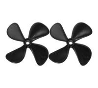 Abaodam Pair of 50Mm Plastic Rc Boat Propellers with 4Mm Shaft Hole, Four-Bladed Clockwise and Counterclockwise for Trawler and Model Boats