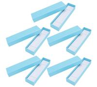 Abaodam Paper Pen Case Gift Box 5pcs Rectangular Stationery Set | Blue Paper Finish, Protective Build, Graduation Party School Season Decor