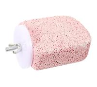 Abaodam Parakeet Perch Stand Frosted Paw Grinding Stick Bird Cage Accessory for Cockatiels and Parrots, Cherry Blossom Pink Bird Ladder for Claw Sharpening and Resting