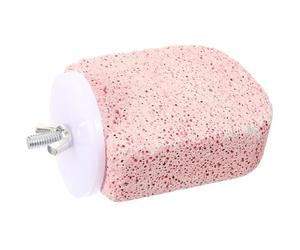 Abaodam Parakeet Perch Stand Frosted Paw Grinding Stick Bird Cage Accessory for Cockatiels and Parrots, Cherry Blossom Pink Bird Ladder for Claw Sharpening and Resting