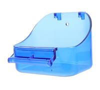 Abaodam Parrot Bath Box Bird Cage Accessory Blue Multipurpose Bird Bathing Tub with Smooth Edges for Safe Use and Feeding Easy to Clean Durable Food Container and for Parakeets