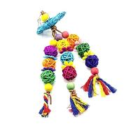 Abaodam Parrot Bite Rattan Balls Swing for Birds Chew for Cockatiels Parakeets Macaws and African Greys Playground for Climbing and Exploring Random Color