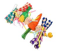 Abaodam Parrot Chew Toy Foraging Toy Medium Size Rattan Ball Sturdy Cage Accessory Small to Medium Parakeets Parrots