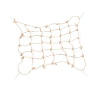 Abaodam Parrot Climbing Net Rope with Hook Natural Hemp Hanging Play Gym for Budgies Macaws Parakeets Chew and Climb Cage Accessory for Physical and Mental Health