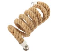 Abaodam Parrot Climbing Rope with Stable Clips and Crisp Bells Spiral Bird Perch Stand for Small to Medium Parrots Creative Hanging Swing Encouraging Exercise and Foot Health