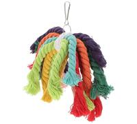 Abaodam Parrot Cotton Rope Chew Toy Hanging Bird Swing Toy Sturdy Bite Rope String for Caged Parakeets and Small Birds