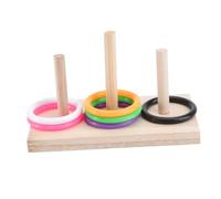 Abaodam Parrot Educational Cast Ring for Bird Training and Mental Exercise Stimulating Safe Chewable Puzzle Plaything in Random Colors for Pet Parrots and Parakeets Random Color