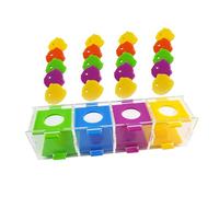 Abaodam Parrot Educational Plaything Parrot Intelligence Color Cognition Training Physical Activity Acrylic Coin for Training Small Birds