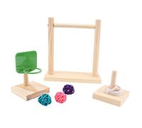 Abaodam Parrot Educational Shooting Basket Stand Rack Ring for Bird Training and Mind Exercise Multi-purpose Chewable Play Accessories for Caged Parrots