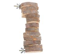 Abaodam Parrot Grinding Toy Bird Ladder Toy Wooden Bird Climbing Ladder Hamster Accessory