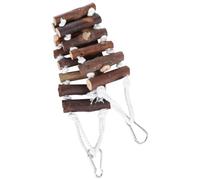 Abaodam Parrot Hanging Bridge Made of Natural Wood, Multi-purpose Chewing and Playing Ladder for Small Parakeets and Cockatoos, Suitable for Home and Balcony Use