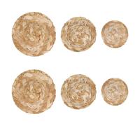 Abaodam Parrot Hat Set 6pcs Small Medium Large Bamboo Woven Headdress Toy for Parrots Bird Accessory Photography Prop Random Color