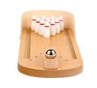 Abaodam Parrot Mini Bowling Educational Playthings with Movable Orbit and Deflected Shooting Grooves for Birds Intelligence Training and Interactive Pet Fun