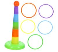 Abaodam Parrot Ring Toss Interactive Game for Pet Birds Smart Toss Rings for Intelligence Development Encourages Physical Mental Exercise Random Color for Parakeets Cockatiels Random Color