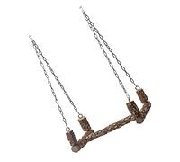 Abaodam Parrot Stand Toy Wooden Rack for Bird Cage Parrot Toy Swing Standing Rack for Training Random Color