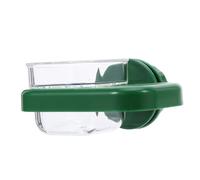 Abaodam Parrot Water Feeder for Cage Automatic Small Animal Water Dispenser with Green Square Bottle Suitable for Canaries Chinchillas Rabbits Ferrets Guinea Pigs