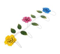 Abaodam Pastoral Style Wrought Metal Flower Wall Hook Decorative Hanger Rack for Bathroom Entrance Keys Towel Hat Bag Scarf Loofah