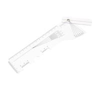 Abaodam Pd Ruler for Eyeglasses, Portable Optical Measurement Tool with Curved Front Angle for Accurate Pupil Distance, Inter-pupillary Distance Gauge for Optometrists and Eyeglass Fitting