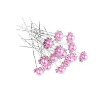 Abaodam Pearl U Shaped Hairpins 20Pcs Light Pink Hair Clips for Bridesmaids Wedding and Everyday Wear