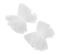 Abaodam Pearl Wrist for Women White Organza Ruffle Sleeve Elegant Dress Costume Accessories Versatile Fashion Detail for Ladies