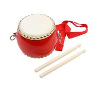 Abaodam Percussion Drum with Drum Sticks Bright Red Music for Early Learning Beginner Friendly Musical Instrument with Clear Sound Safe Smooth Surface