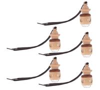 Abaodam Perfume Elegant for Car Bottle Hanging Khaki Pendants 5pcs A Air Freshener with Wood and Glass Material, Refillable Essential Oil Bottles for Creating Romantic Atmosphere