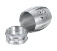 Abaodam Pet Ash Storage Container Cremation Urn for Pets Silver Bone Ash Can Corrosion-resistant Cinerary Holder Memorial Keepsake