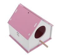 Abaodam Pet Bird House Small Pink Nesting Box for Parrots and Budgies Delicate Garden Bird House with Fine Workmanship Practical Outdoor Feeder Cage for and Decoration